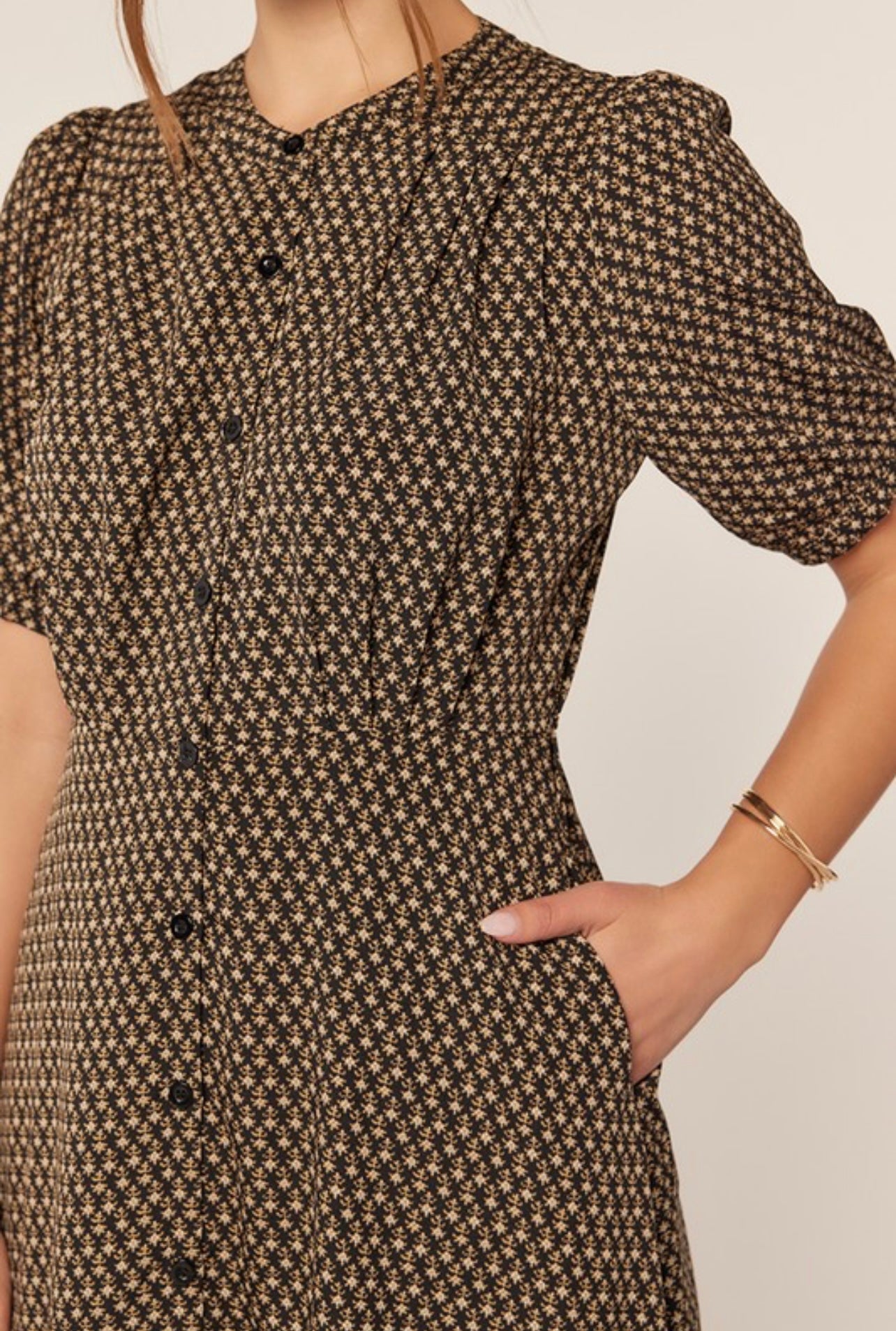 The Vintage Button Dress