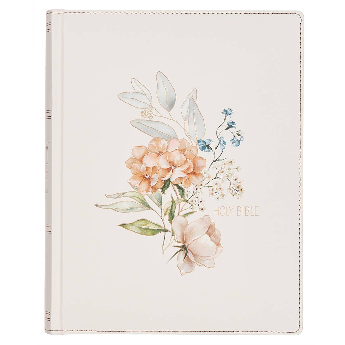 KJV Note-taking Bible LP Faux Leather HC, White Floral