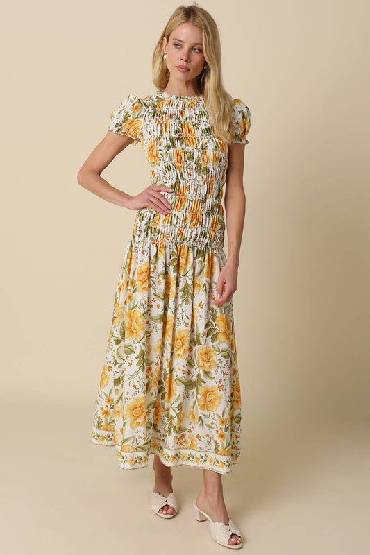 Rachel Floral Smocked Maxi Dress