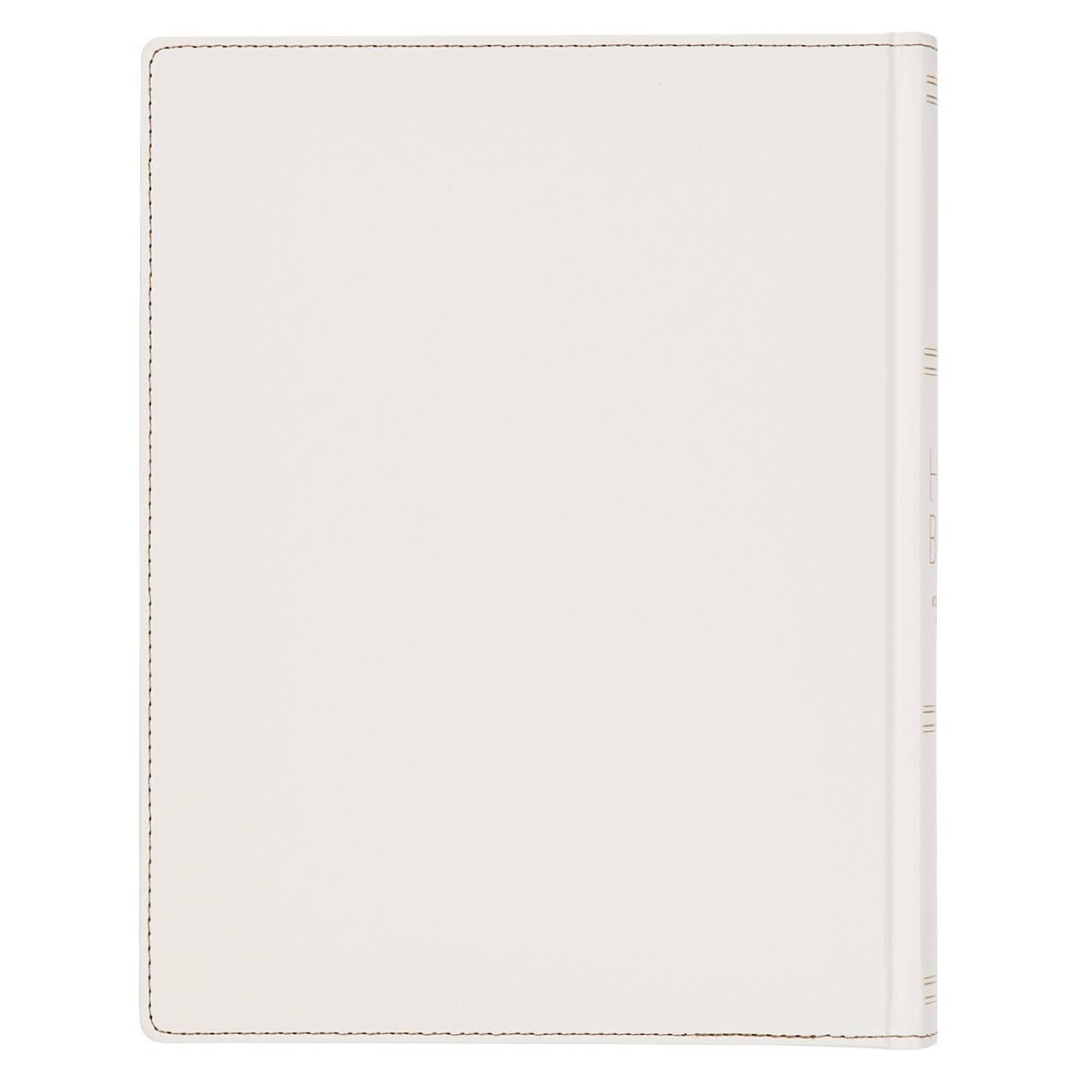 KJV Note-taking Bible LP Faux Leather HC, White Floral