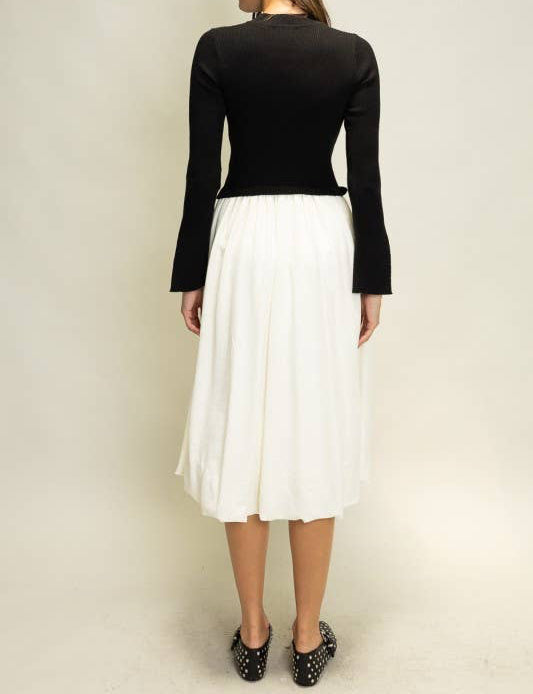 Ivory Knit Midi