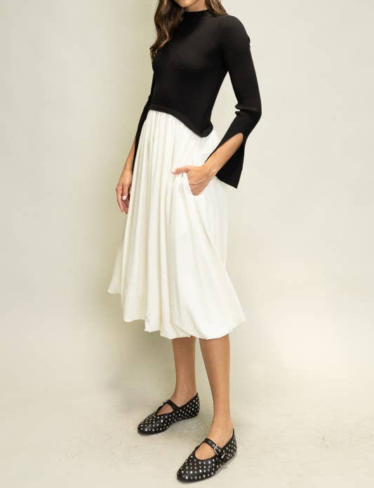 Ivory Knit Midi