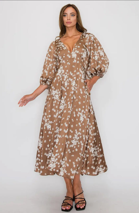 Brown floral