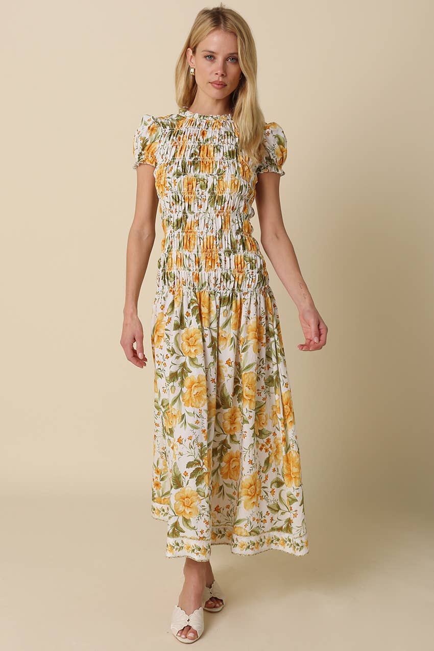 Rachel Floral Smocked Maxi Dress