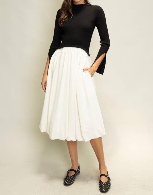 Ivory Knit Midi
