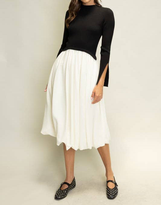 Ivory Knit Midi