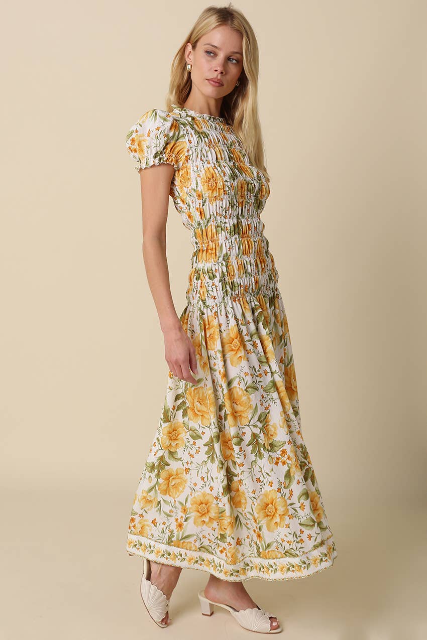 Rachel Floral Smocked Maxi Dress