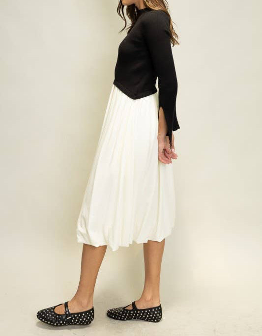 Ivory Knit Midi